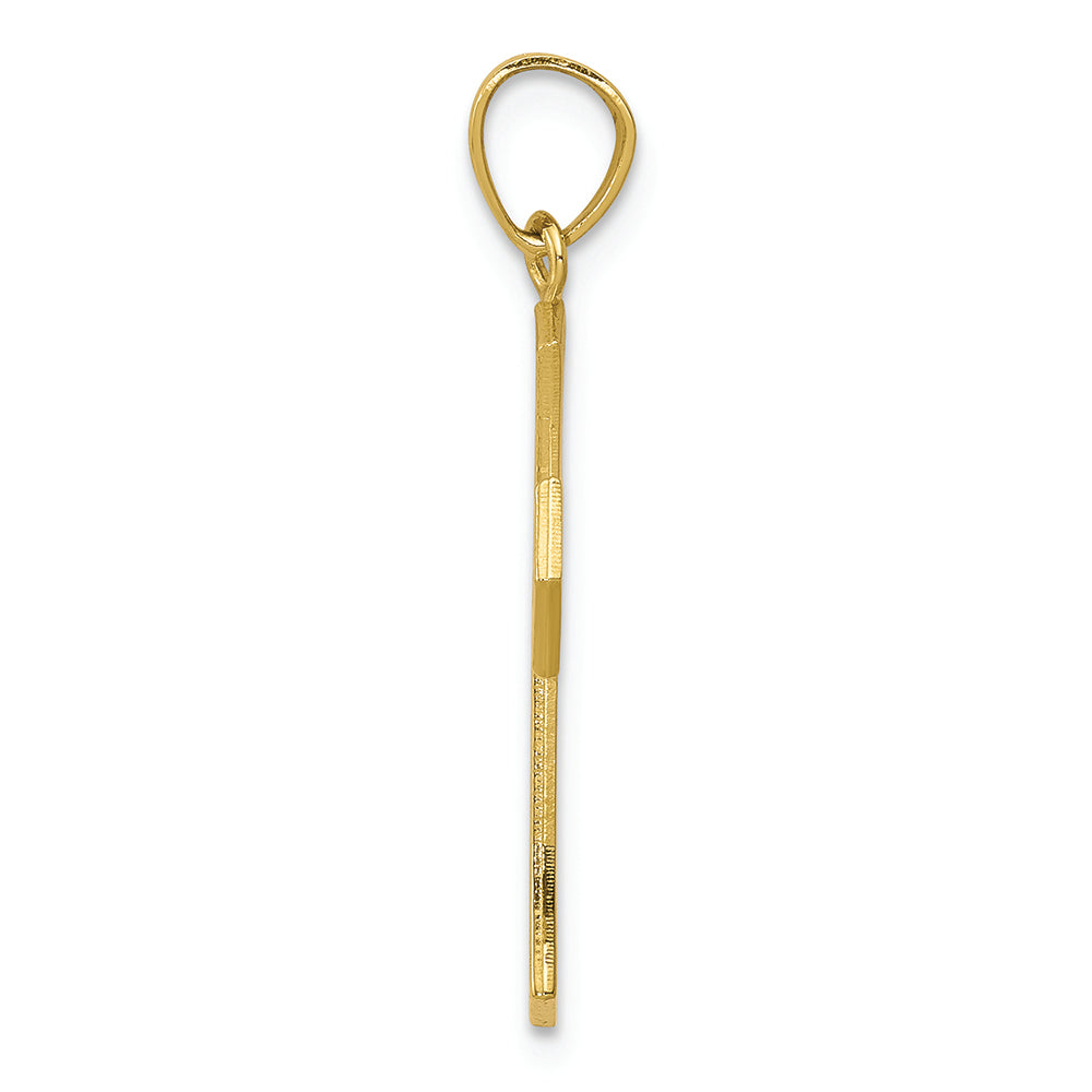 FJC Finejewelers 10k Yellow Gold Passion Cross with Jesus Reversible Charm