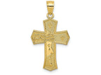 FJC Finejewelers 10k Yellow Gold Passion Cross with Jesus Reversible Charm