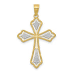 FJC Finejewelers 10k Yellow Gold with Rhodium Bright Cut Cross Charm