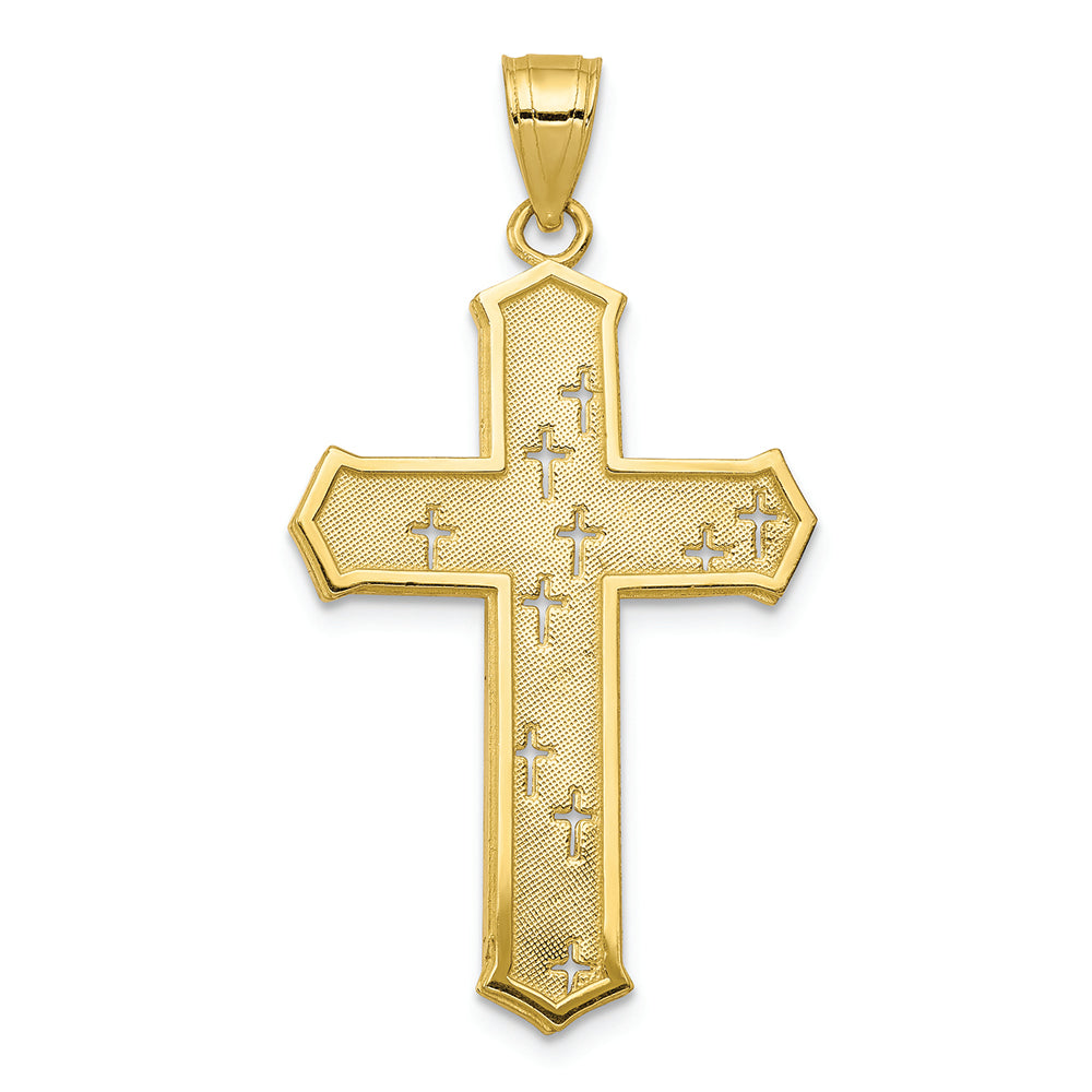FJC Finejewelers 10k Yellow Gold Passion Cross Charm