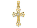 FJC Finejewelers 10k Yellow Gold CZ Cross Charm