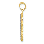 FJC Finejewelers 10k Yellow Gold CZ Cross Charm
