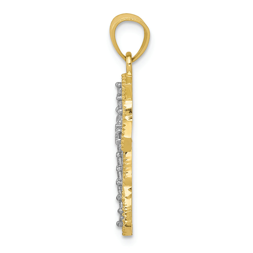FJC Finejewelers 10k Yellow Gold CZ Cross Charm