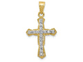 FJC Finejewelers 10k Yellow Gold CZ Cross Charm