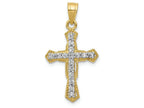 FJC Finejewelers 10k Yellow Gold CZ Cross Charm