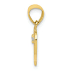 FJC Finejewelers 10k Yellow Gold CZ Heart Charm