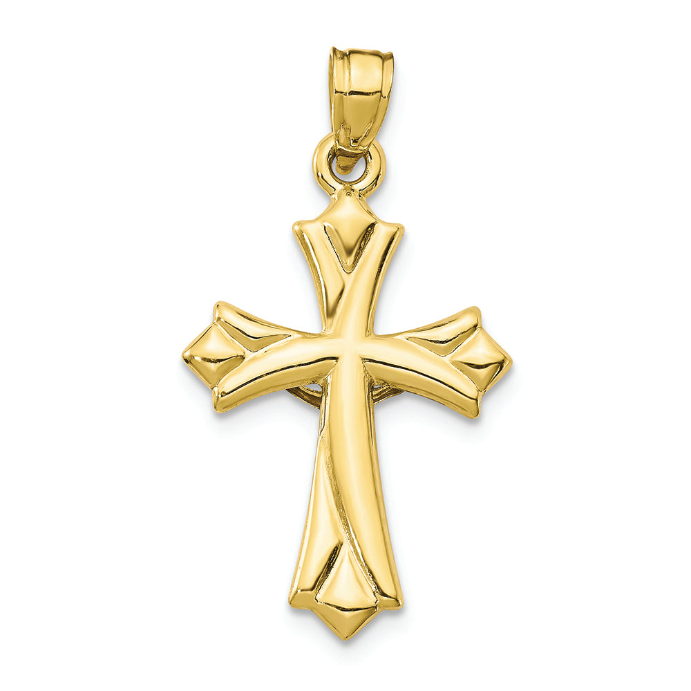 FJC Finejewelers 10k Yellow Gold Reversible Crucifixcross Charm