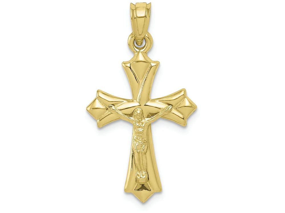 FJC Finejewelers 10k Yellow Gold Reversible Crucifixcross Charm