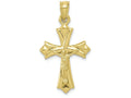 FJC Finejewelers 10k Yellow Gold Reversible Crucifixcross Charm