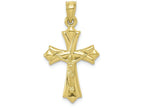 FJC Finejewelers 10k Yellow Gold Reversible Crucifixcross Charm