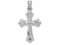 FJC Finejewelers 10k White Gold Reversible Crucifixcross Charm