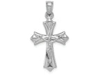 FJC Finejewelers 10k White Gold Reversible Crucifixcross Charm
