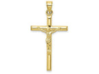 FJC Finejewelers 10k Yellow Gold Hollow Crucifix Charm
