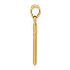 FJC Finejewelers 10k Yellow Gold Polished Hollow Cross Charm