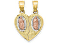 FJC Finejewelers 10k Two-tone Gold with Rhodium Break Apart Te Amo Charm