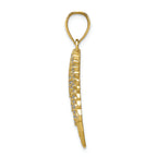 FJC Finejewelers 10k Yellow Gold CZ Micropave Angel Wing Charm