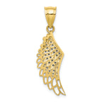 FJC Finejewelers 10k Yellow Gold CZ Micropave Angel Wing Charm