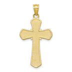 FJC Finejewelers 10k Yellow Gold Polished Textured Crucifix Charm
