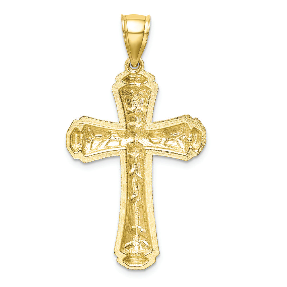 FJC Finejewelers 10k Yellow Gold Bright Cut Cross Charm