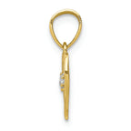 FJC Finejewelers 10k Yellow Gold CZ Heart Charm