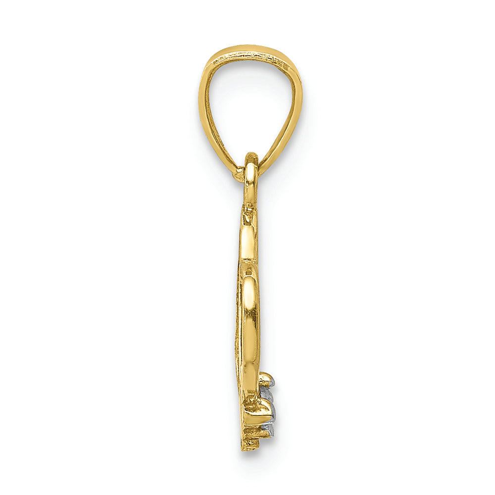FJC Finejewelers 10k Yellow Gold CZ Heart Charm