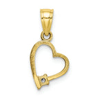 FJC Finejewelers 10k Yellow Gold CZ Heart Charm