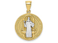FJC Finejewelers 10k Yellow Gold with with Rhodium San Beito Medal Charm