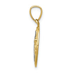 FJC Finejewelers 10k Yellow Gold with with Rhodium San Beito Medal Charm