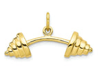 FJC Finejewelers 10k Yellow Gold Solid Barbell Charm