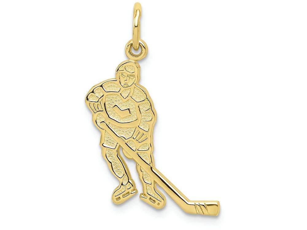 FJC Finejewelers 10k Yellow Gold Hockey Charm