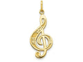 FJC Finejewelers 10k Yellow Gold Treble Clef Charm