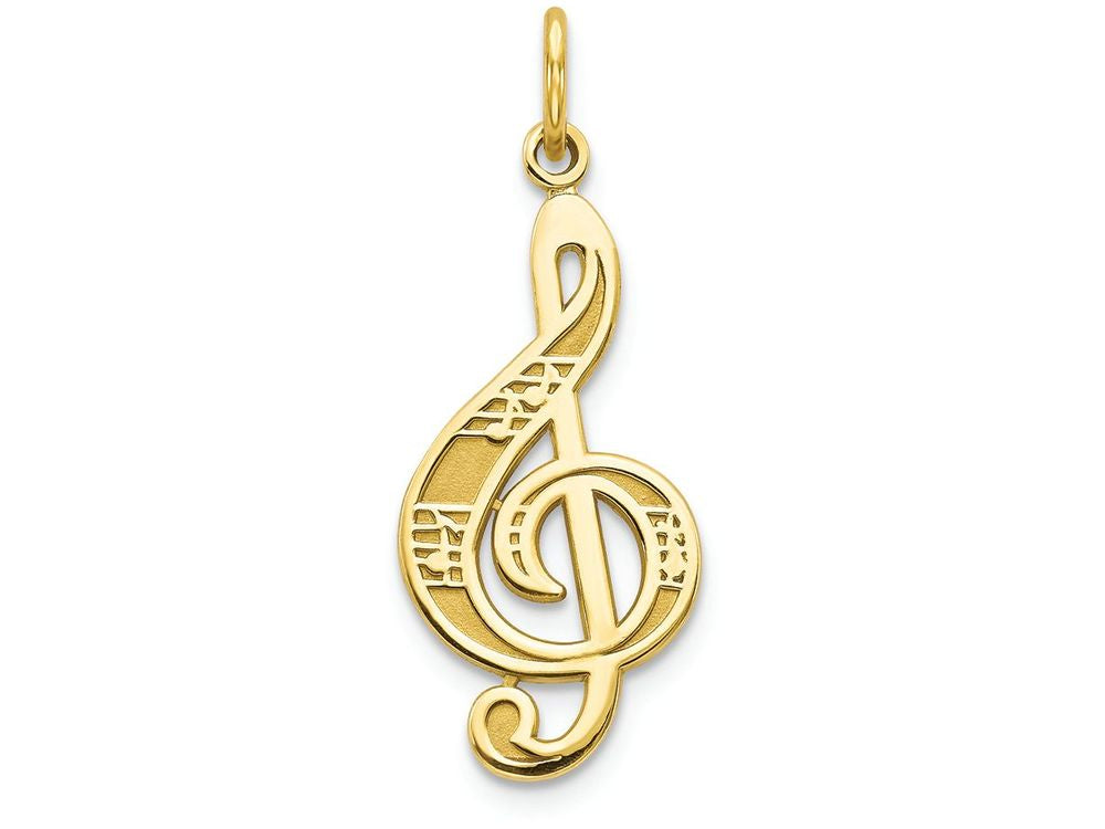 FJC Finejewelers 10k Yellow Gold Treble Clef Charm