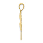 FJC Finejewelers 10k Yellow Gold 4-leaf Clover with Stem Charm