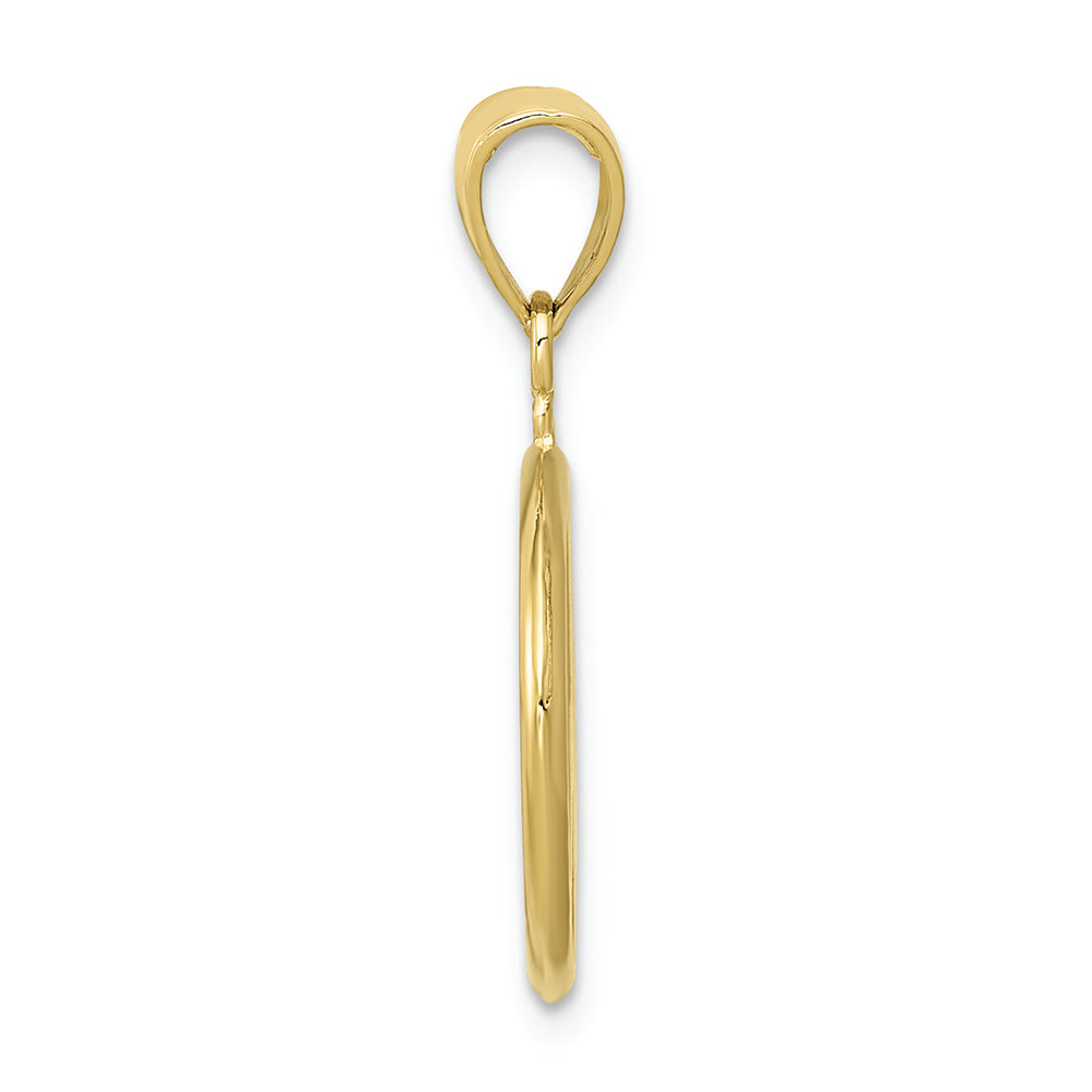 FJC Finejewelers 10k Yellow Gold 3d Peace Symbol Charm