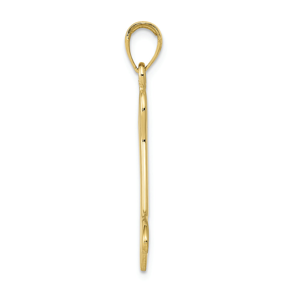 FJC Finejewelers 10k Yellow Gold 3d Engraveable Dog Bone Charm