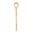 FJC Finejewelers 10k Yellow Gold 3d Engraveable Dog Bone Charm