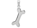 FJC Finejewelers 10k White Gold 3d Engraveable Dog Bone Charm