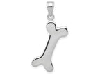 FJC Finejewelers 10k White Gold 3d Engraveable Dog Bone Charm