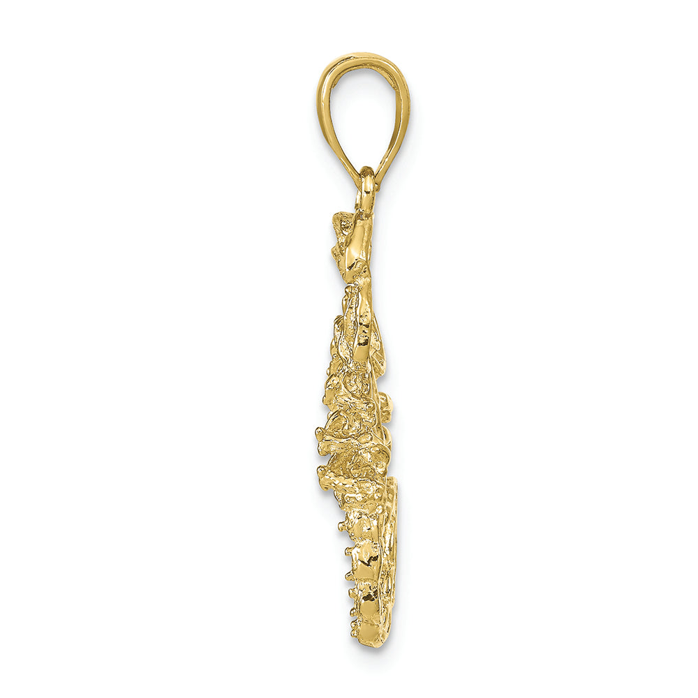 FJC Finejewelers 10k Yellow Gold Solid Polished Open-backed Scorpion Charm
