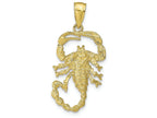 FJC Finejewelers 10k Yellow Gold Solid Polished Open-backed Scorpion Charm