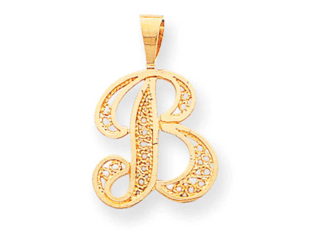 FJC Finejewelers 10k Script Initial B Charm