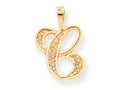 FJC Finejewelers 10k Script Initial C Charm