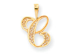 FJC Finejewelers 10k Script Initial C Charm