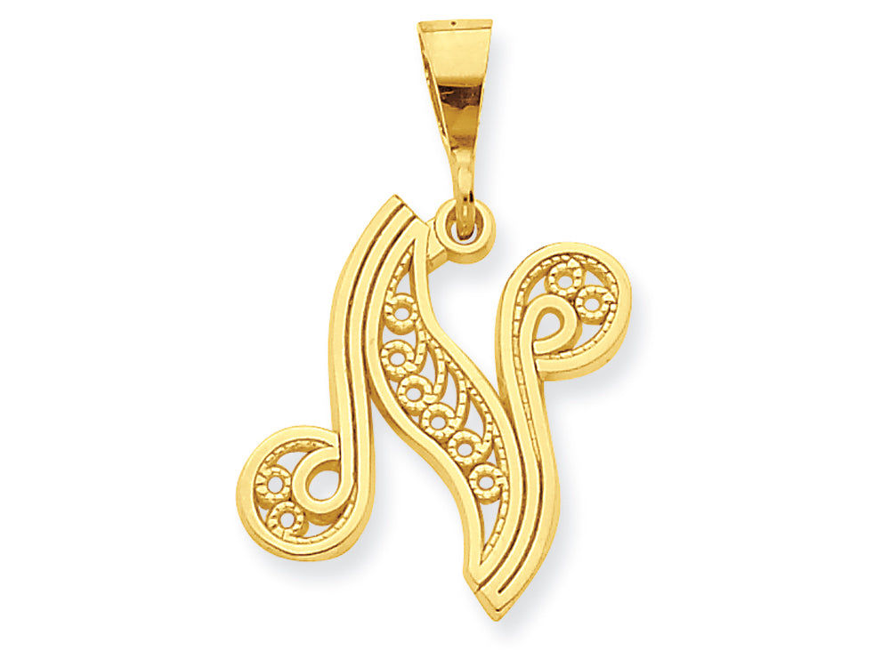 FJC Finejewelers 10k Initial N Charm