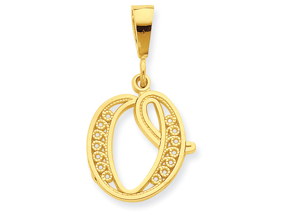 FJC Finejewelers 10k Initial O Charm
