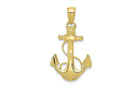 FJC Finejewelers 10k Yellow Gold Solid Polished Anchor Charm