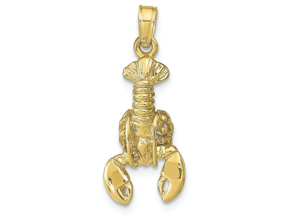 FJC Finejewelers 10k Yellow Gold Moveable Lobster3d Charm