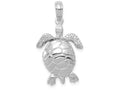 FJC Finejewelers 10k White Gold 3d Moveable Sea Turtle Charm