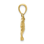 FJC Finejewelers 10k Yellow Gold Polished Open-backed Bass Fish Charm