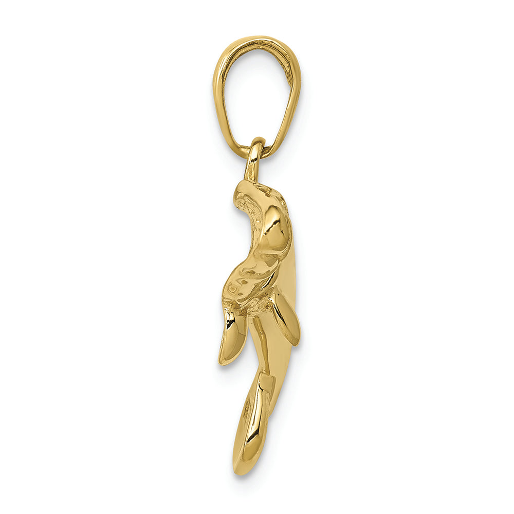 FJC Finejewelers 10k Yellow Gold Solid Polished Manatee Charm